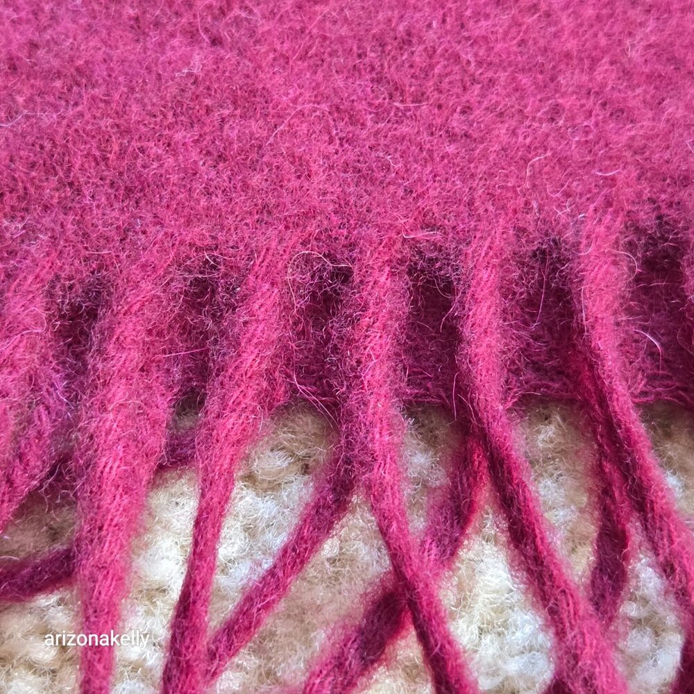 NWT Portolano Lambswool Wool Wrap Burgundy - Picture 9 of 14